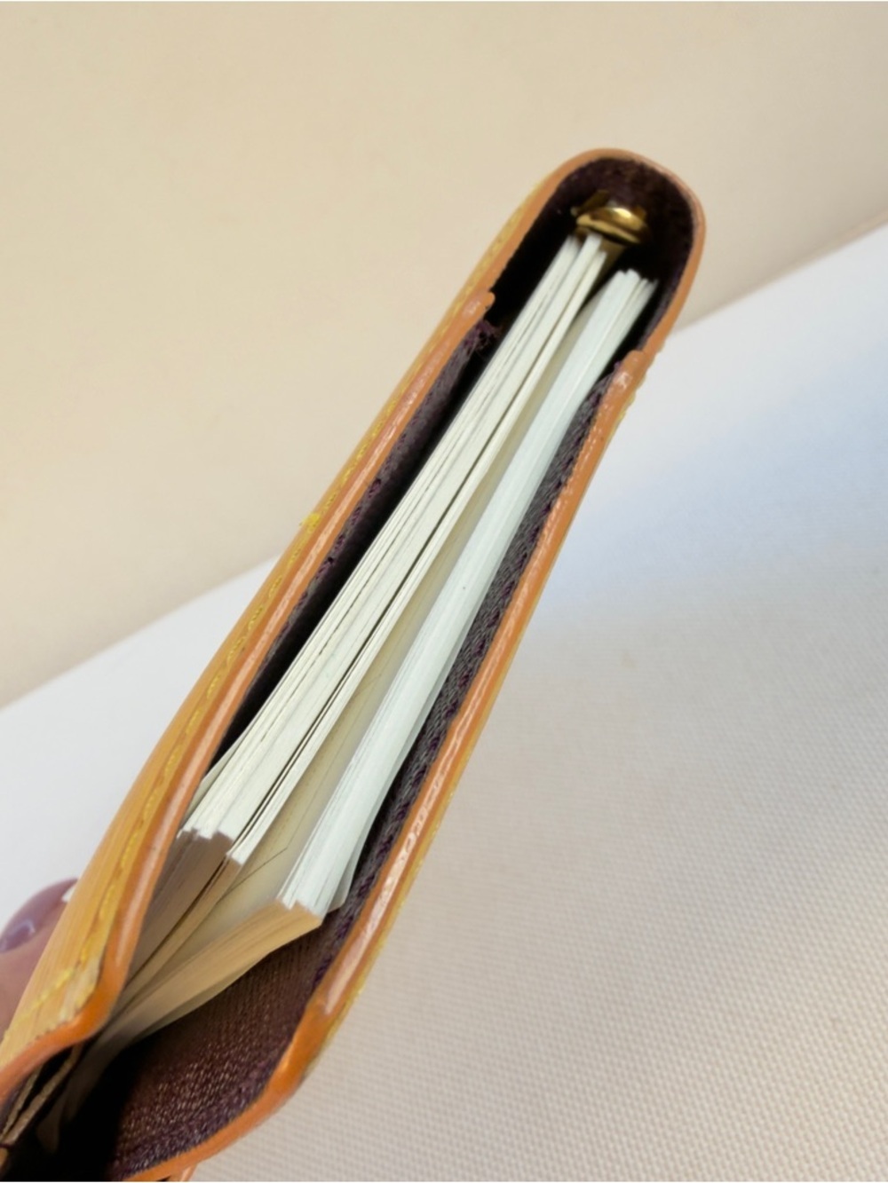 Louis Vuitton Vintage Epi Agenda PM Yellow Toledo Gold Planner Leather Cover - Picture 5 of 10